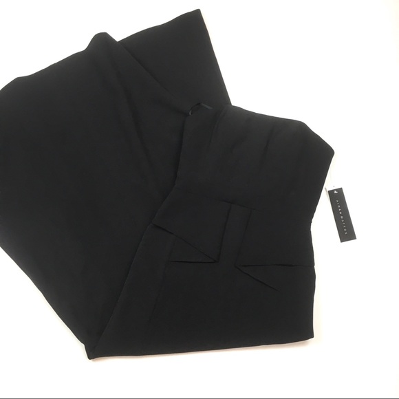 Aidan Mattox strapless gown black peplum column - Picture 3 of 8